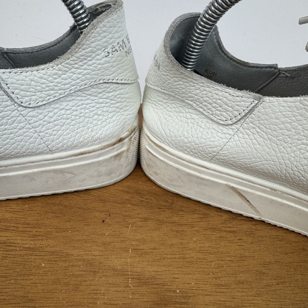 Womens Sam Edelman Poppy White Leather Comfort Casual Sneakers Shoes‎ Size 8.5 M - Picture 6 of 9